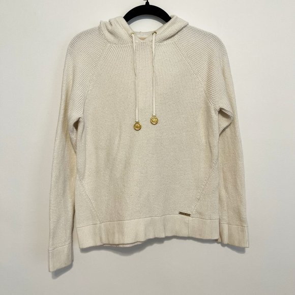 MICHAEL Michael Kors Waffle Knit Pullover hooded Sweater - Picture 1 of 8